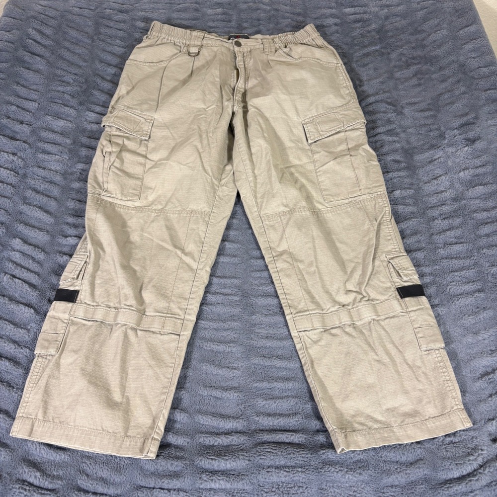 Woolrich Elite Series Tactical Mens Khaki Cotton Ripstop Cargo Pants 36x30 44447